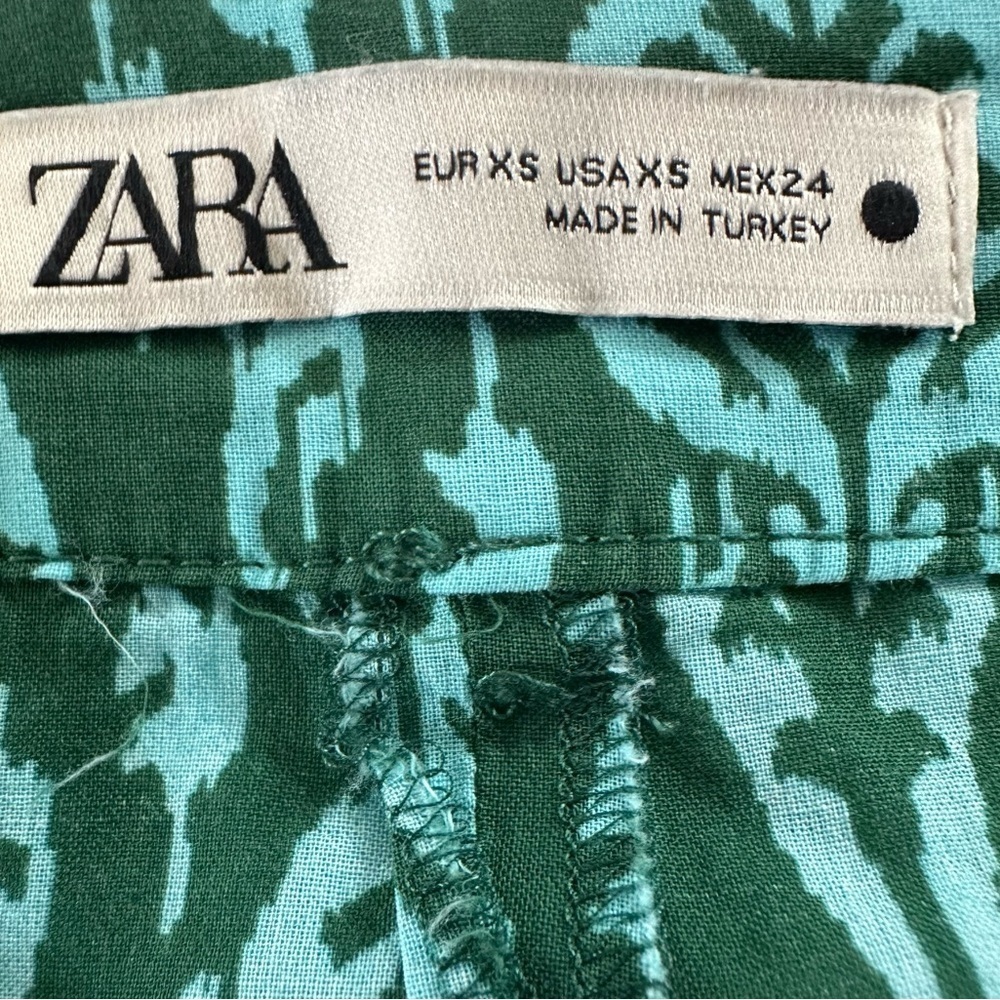 ZARA TWO PIECE BATIK PRINT TOP AND TROUSER SET SIZE XS/S - Picture 15 of 16